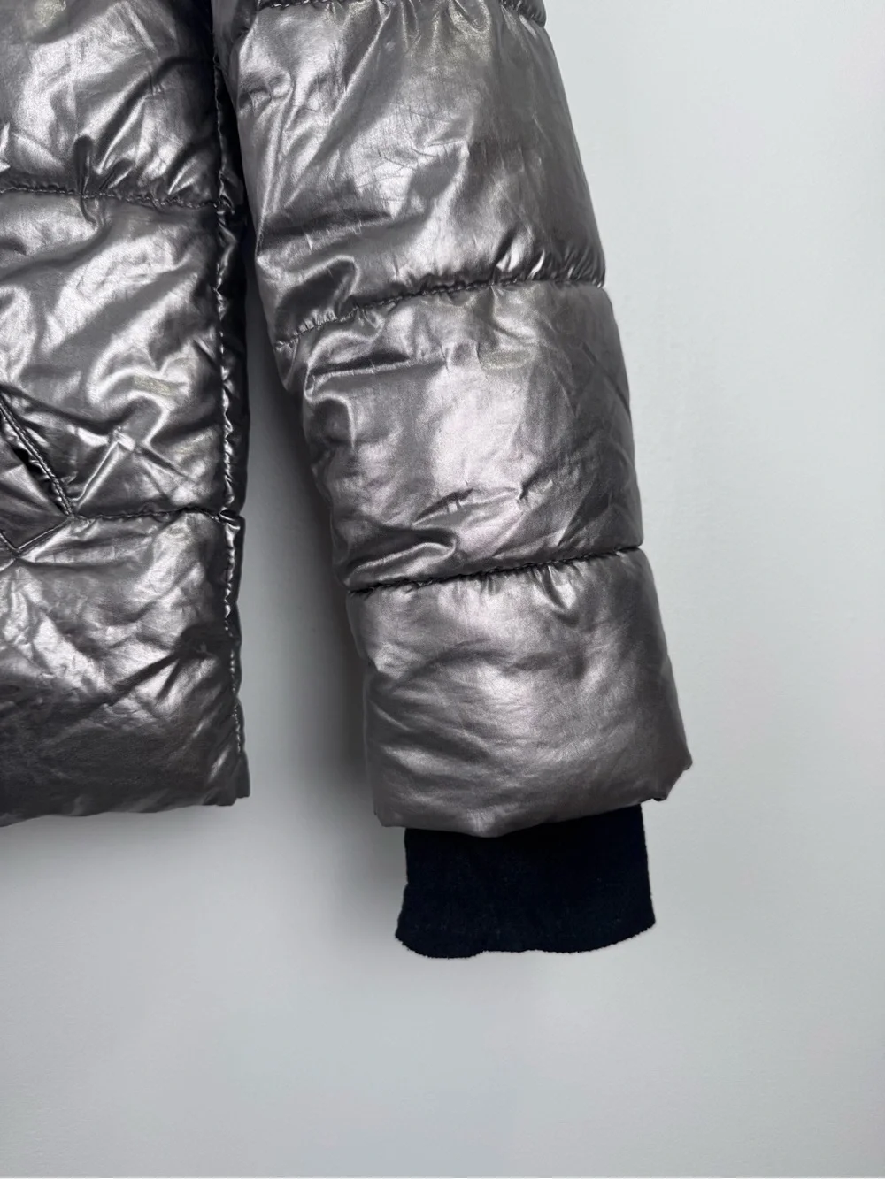 SAM.‎ New York Metallic Gunmetal Puffer Jacket Girl's Size 10
